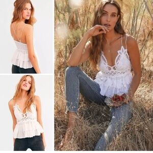 Free People Adella Cami In White